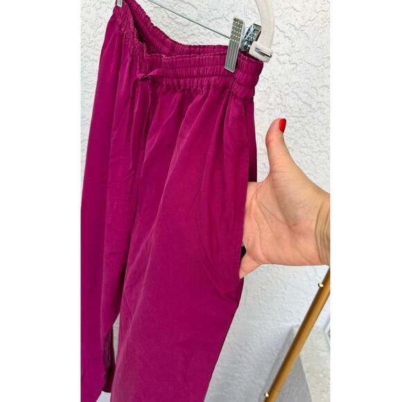 Vintage Silk Sunny Leight 100% Silk Pants - Fuchsia, Size Medium - Picture 3 of 12